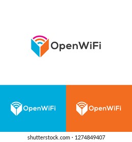 Wifi vector logo. Open wifi logo. Wifi icon