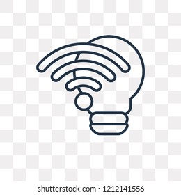 Wifi vector outline icon isolated on transparent background, high quality linear Wifi transparency concept can be used web and mobile