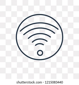 Wifi vector outline icon isolated on transparent background, high quality linear Wifi transparency concept can be used web and mobile
