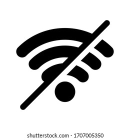 WIFI vector, Social media solid design icon on white background