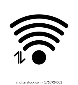WIFI vector, Social media solid design icon. vector illustration. simple icon