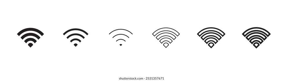 vetor wifi, símbolo wifi, ícone wifi, coleção de ícones wifi