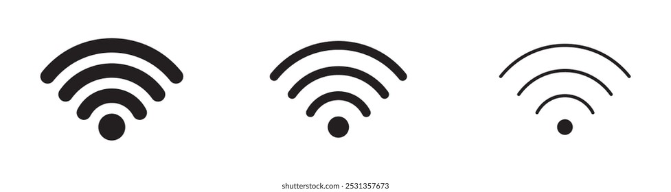 Vector de WiFi, símbolo de WiFi, ícono de WiFi, ícono de WiFi colección