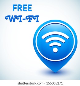 Wi-Fi vector symbol on awesome with text
