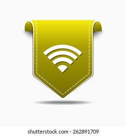 WIFI Vector Yellow Web Icon Set Button