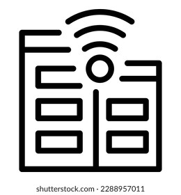 Wifi vpn icon outline vector. Data access. Server system