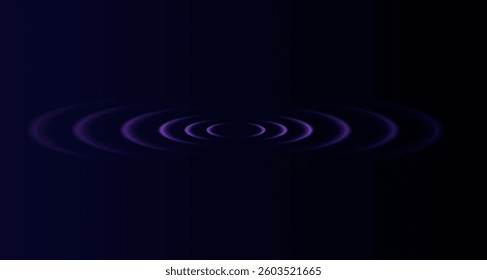 Wi-Fi wave light effect. Radar sensor, sound technology, digital sign.Transparent neon circle symbol. Wireless internet connection. Radar or sonar with wireless technology emitting light effect