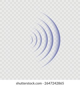 Efeito de luz de onda Wi-Fi. Sensor de radar, tecnologia de bipe, sinal digital.Símbolo de círculo de néon transparente. conexão sem fio à internet. Radar ou sonar com tecnologia sem fio emitindo um efeito de luz