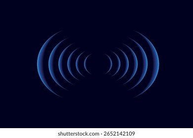 Wifi wave light effect. Radar sensor, beep technology, digital sign.Transparent neon circle symbol. wireless internet connection. Radar or sonar with wireless technology emitting a light effect - Powered by Shutterstock - Get 15% off with code: PIKWIZARD15