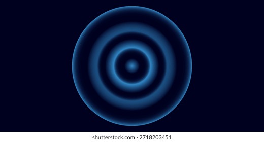 Efeito de luz de onda Wi-Fi. Sensor de radar, tecnologia de bipe, sinal digital.Símbolo de círculo de néon transparente. conexão sem fio à internet. Radar ou sonar com tecnologia sem fio emitindo um efeito de luz