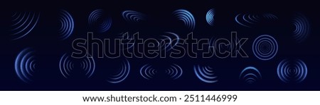 Wifi wave light effect. Radar sensor, beep technology, digital sign.Transparent neon circle symbol. wireless internet connection. Radar or sonar with wireless technology emitting a light effect