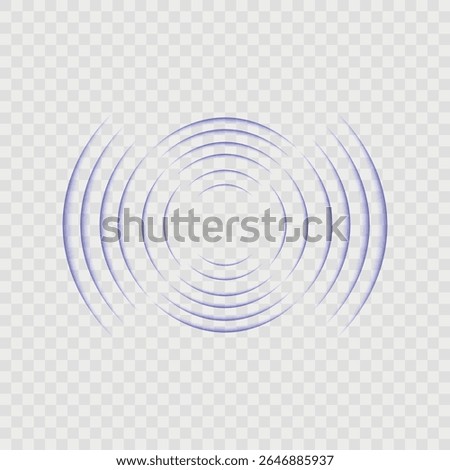 Wifi wave light effect. Radar sensor, beep technology, digital sign.Transparent neon circle symbol. wireless internet connection. Radar or sonar with wireless technology emitting a light effect