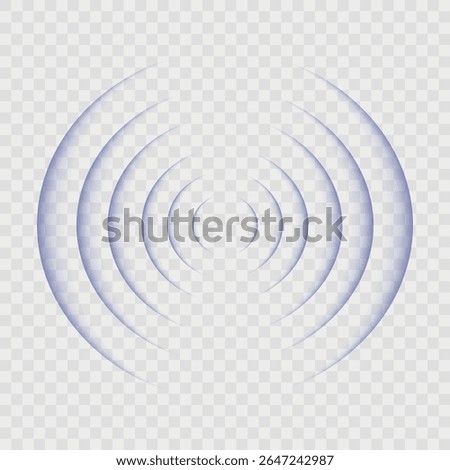 Wifi wave light effect. Radar sensor, beep technology, digital sign.Transparent neon circle symbol. wireless internet connection. Radar or sonar with wireless technology emitting a light effect