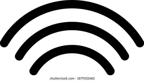 Wi-fi waves icon with flat style. Isolated vector wi-fi waves icon image on a white background.