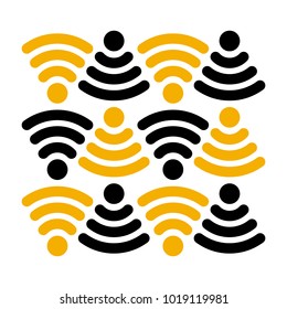 
wifi waves pattern signal icon