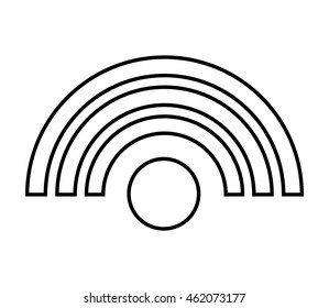 wifi waves signal icon vector isolated graphic