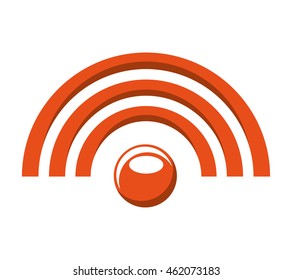 wifi waves signal icon vector isolated graphic