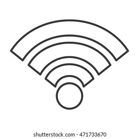 wifi waves signal icon vector isolated graphic