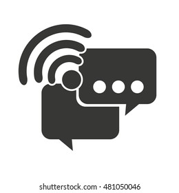 wifi waves signal with icon vector illustratio