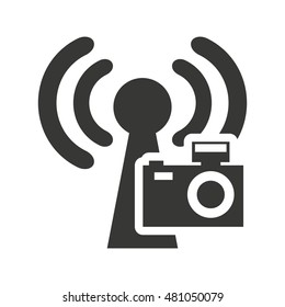 wifi waves signal with icon vector illustratio