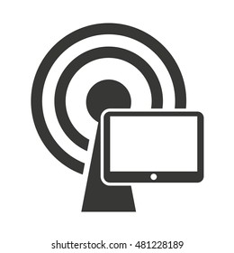 wifi waves signal with icon vector illustratio