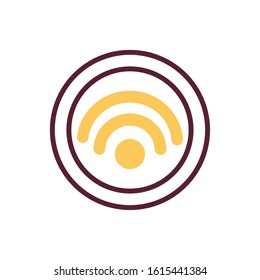 wifi waves signal isolated icon vector illustration design