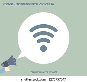 Wi-fi, web icon. vector design