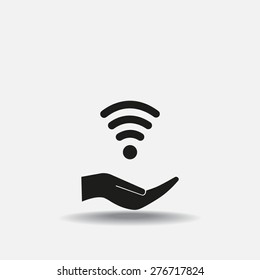 Wi-fi, web icon. vector design
