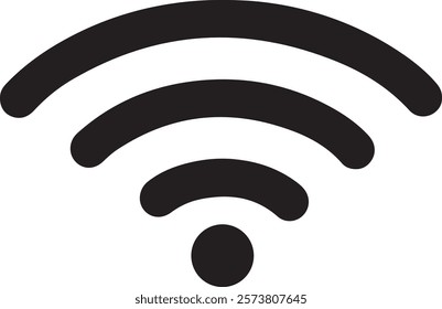WIFI web icon . wireless signal icon. technology signal icon. Black silhouette vector.