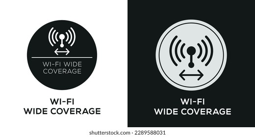 (Wi-Fi wide coverage) Icon, Vector sign.