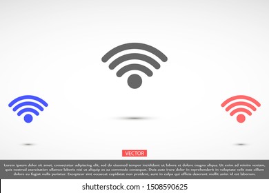 WI-FI Wireles signal indicator high/full WI-FI icon signal rounded shape. WI-FI icon Letter F wireless logo icon design template elements. WI-FI icon