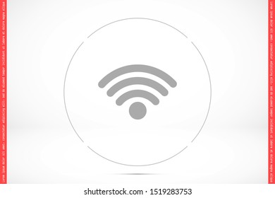 WI-FI Wireles signal indicator high/full WI-FI icon signal rounded shape.  