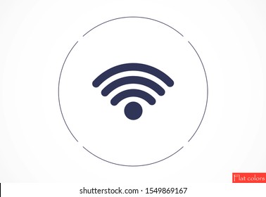 WI-FI Wireles signal indicator high/full WI-FI icon signal rounded shape. WI-FI icon Letter F wireless logo icon design template elements. WI-FI icon