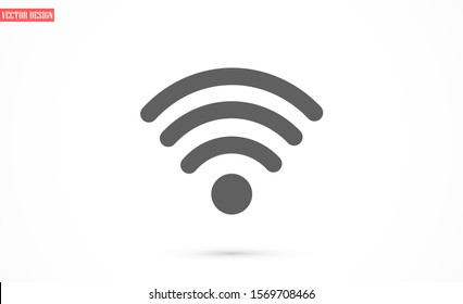 WI-FI Wireles signal indicator high/full WI-FI icon signal rounded shape. WI-FI icon Letter F wireless logo icon design template elements. WI-FI icon