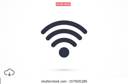 WI-FI Wireles signal indicator high/full WI-FI icon  signal rounded shape. WI-FI  icon  Letter F wireless logo icon design template elements. WI-FI icon 