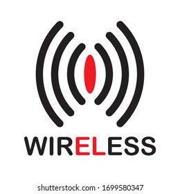 Forma redondeada de la señal de los hilos WI-FI alta/completa. Icono de WI-FI Letra F wireless logo iconos elementos de plantilla de diseño. Icono de WI-FI