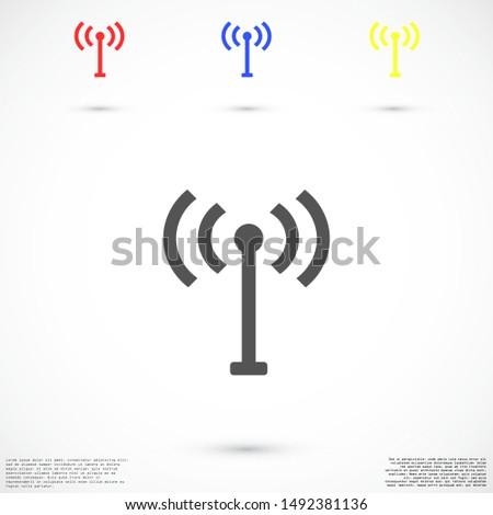 WI-FI Wireles signal indicator high/full WI-FI icon signal rounded shape. WI-FI icon Letter F wireless logo icon design template elements. WI-FI icon