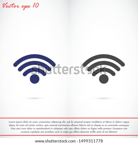 WI-FI Wireles signal indicator high/full WI-FI icon  signal rounded shape. WI-FI  icon  Letter F wireless logo icon design template elements. WI-FI icon 