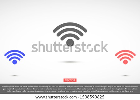 WI-FI Wireles signal indicator high/full WI-FI icon signal rounded shape. WI-FI icon Letter F wireless logo icon design template elements. WI-FI icon