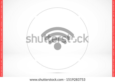 WI-FI Wireles signal indicator high/full WI-FI icon signal rounded shape.  