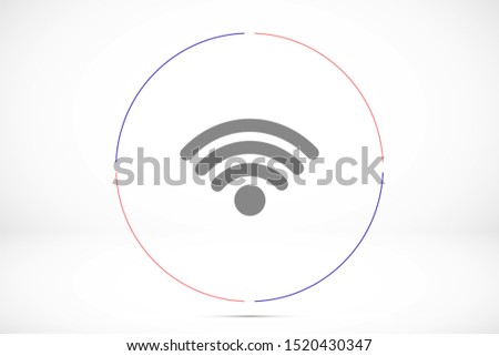 WI-FI Wireles signal indicator high/full WI-FI icon signal rounded shape. WI-FI icon Letter F wireless logo icon design template elements. WI-FI icon