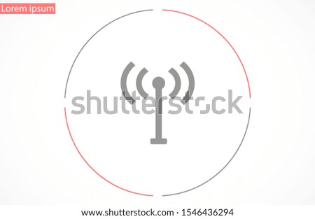 WI-FI Wireles signal indicator high/full WI-FI icon signal rounded shape. 
