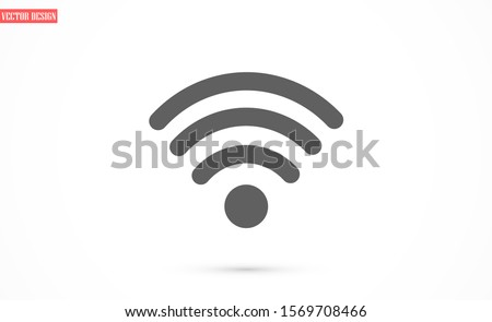 WI-FI Wireles signal indicator high/full WI-FI icon signal rounded shape. WI-FI icon Letter F wireless logo icon design template elements. WI-FI icon