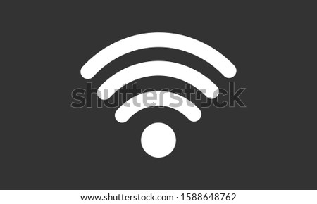 WI-FI Wireles signal indicator high/full WI-FI icon signal rounded shape. WI-FI icon Letter F wireless logo icon design template elements. WI-FI icon
