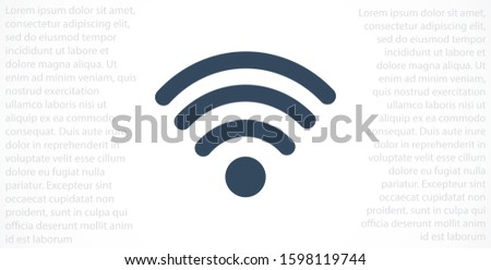 WI-FI Wireles signal indicator high/full WI-FI icon signal rounded shape. WI-FI icon Letter F wireless logo icon design template elements. WI-FI icon