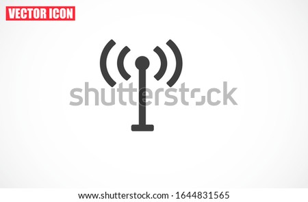 WI-FI Wireles signal indicator high/full WI-FI icon signal rounded shape. WI-FI icon Letter F wireless logo icon design template elements. WI-FI icon