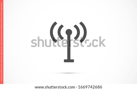 WI-FI Wireles signal indicator high/full WI-FI icon signal rounded shape. WI-FI icon Letter F wireless logo icon design template elements. WI-FI icon