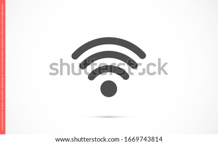 WI-FI Wireles signal indicator high/full WI-FI icon signal rounded shape. WI-FI icon Letter F wireless logo icon design template elements. WI-FI icon