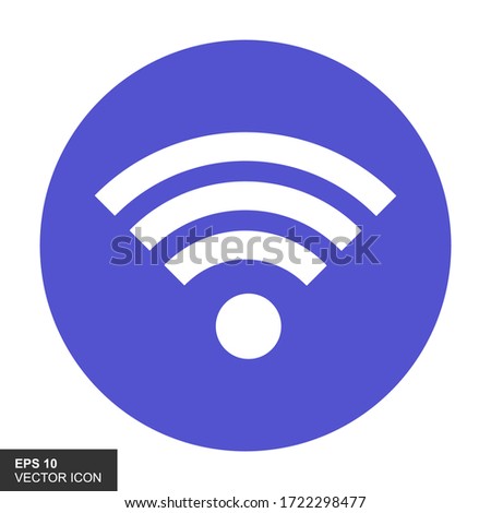 WI-FI Wireles signal indicator high/full WI-FI icon signal rounded shape. WI-FI icon