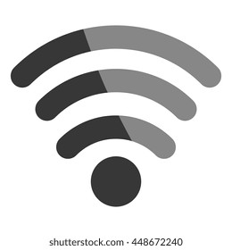 Wifi or wireless black isolated icon, vector illustration graphic design,